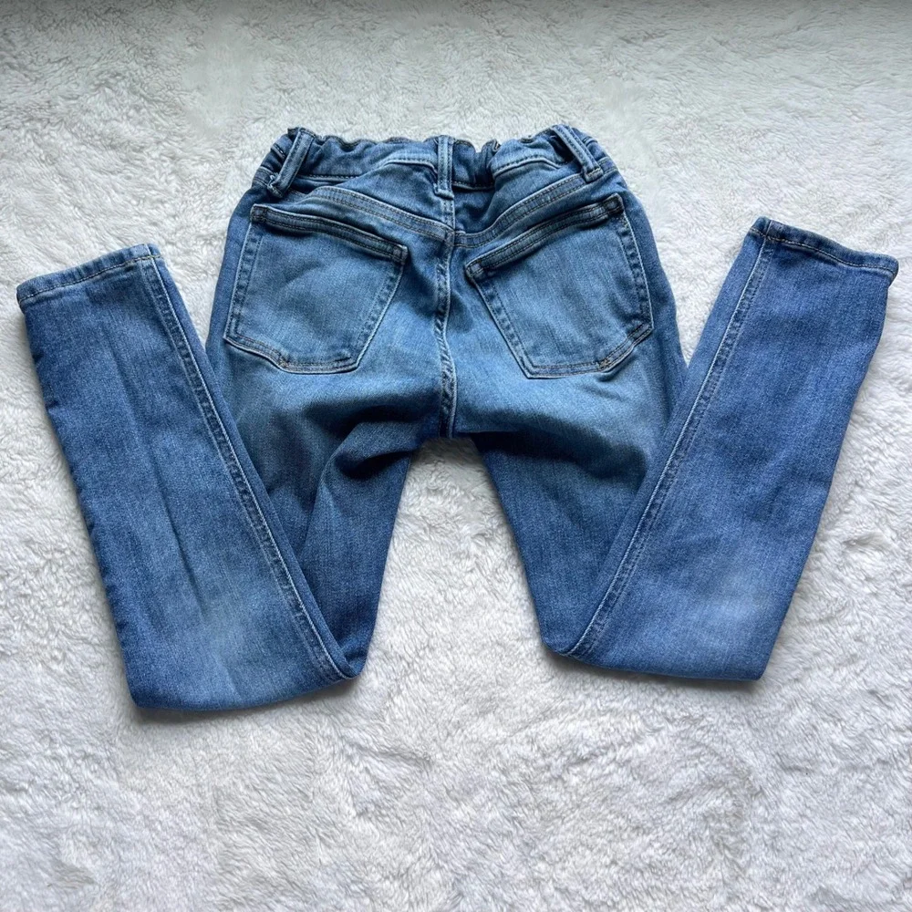 Gap‎ Kids Skinny Jeans Medium Wash Blue Adjustable Waist Size 8  Denim Preowned